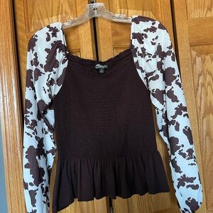 Cowgirl Hardware Women's Cowprint Blouse